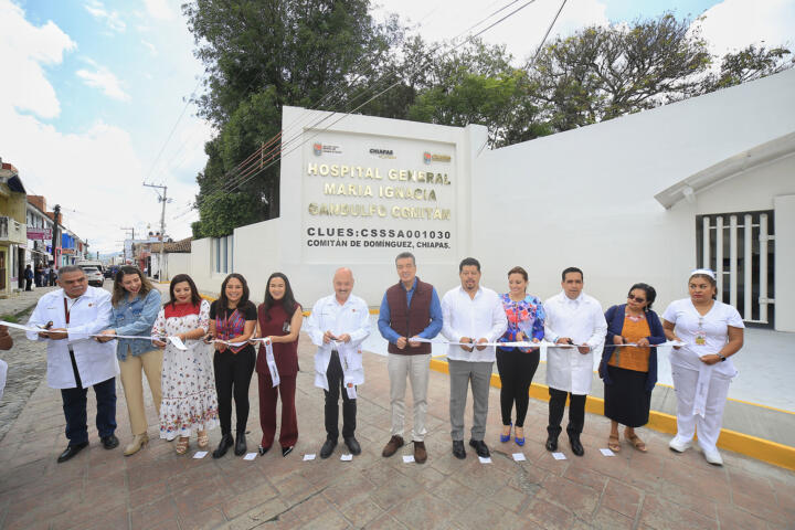 Inaugura Rutilio Escandón reconversión del Hospital General “María Ignacia Gandulfo”, en Comitán