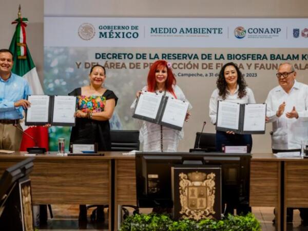 Firman decretos para proteger reserva natural Gran Calakmul en Campeche