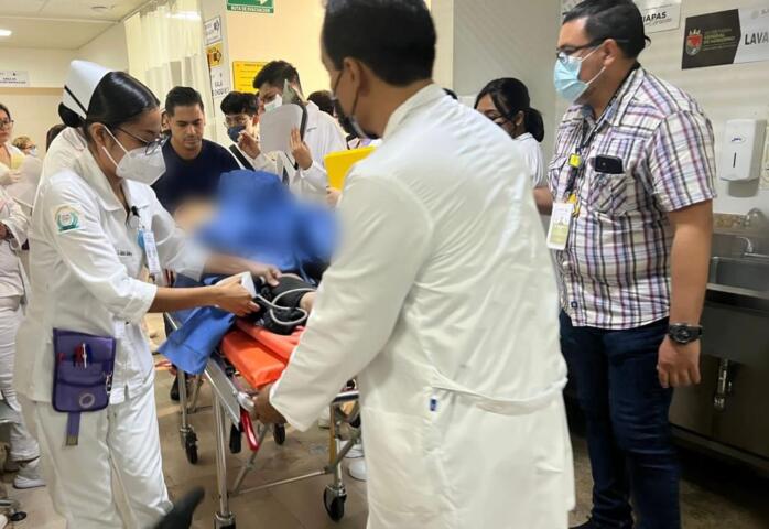 Lesionados del accidente de libramiento norte en Tuxtla Gutiérrez son atendidos en Hospital “Gómez Maza”