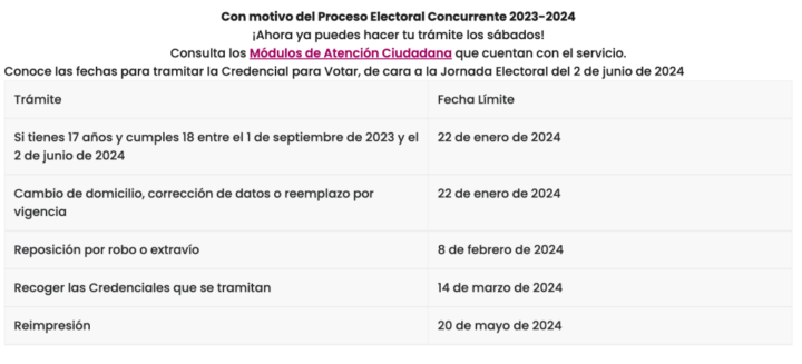 INE extiende vigencia de credenciales para votar hasta 2024