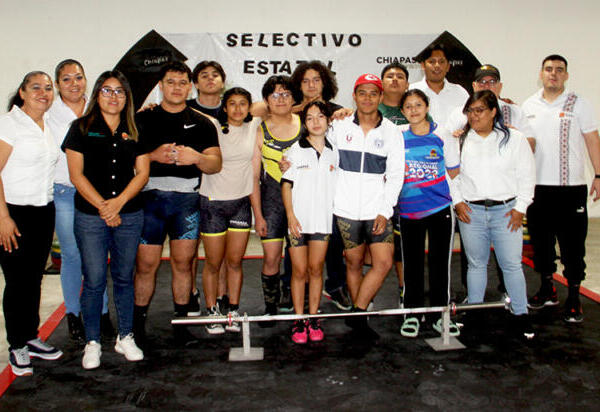 Con el apoyo del Instituto del Deporte, halteristas chiapanecos competirán en el Torneo del Pavo 2023