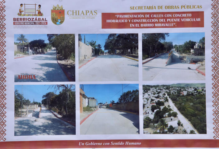 Se mejora la imagen urbana en Berriozábal; entrega Rutilio Escandón obras de pavimentación de calles