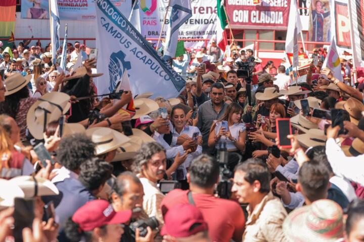 "Acapulco va a estar en pie": Claudia Sheinbaum ante militantes y simpatizantes de Eduardo Neri, Guerrero