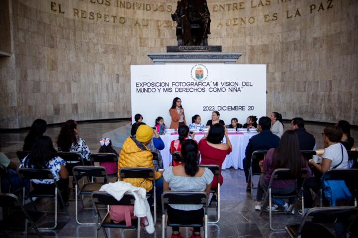 Diputada Floralma Gómez Santiz inauguró la exposición fotográfica “Mi visión del Mundo y mis Derechos como Niña”
