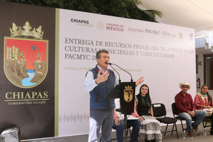 Encabeza Rutilio Escandón entrega de recursos del Programa de Apoyo a las Culturas Municipales y Comunitarias