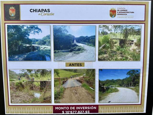 En Chilón, inaugura Rutilio Escandón puente vehicular para mayor bienestar y seguridad de las comunidades