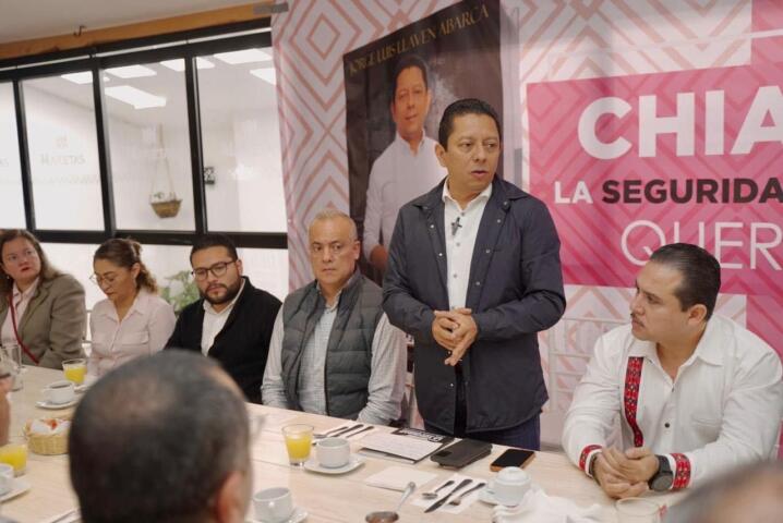 Ante empresarios y ciudadanos, Llaven Abarca presenta propuestas en materia de seguridad en SCLC