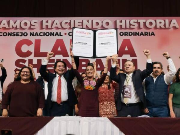 Por unanimidad, el Consejo Nacional de Morena declara a Claudia Sheinbaum candidata a la presidencia de México