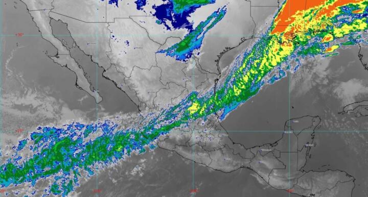El frente frío número 34 ocasionará lluvias intensas en Chiapas, Tabasco y Veracruz