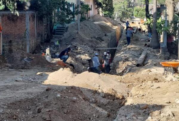 Informa SOP que trabajos de pavimentación en Copoya avanzan de forma continua