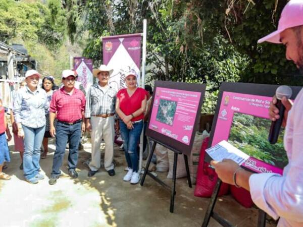 Ayuntamiento de tapachula inaugura red de agua entubada en el manguito