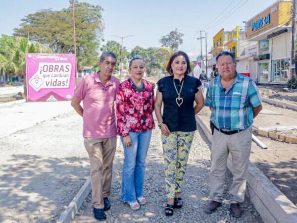 Supervisa ayuntamiento de Tapachula avance físico de la pavimentación hidráulica de calles en colonia 5 de Febrero