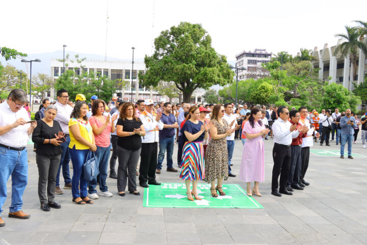 Más de 400 mil personas participan en Simulacro Estatal 2024 en Chiapas
