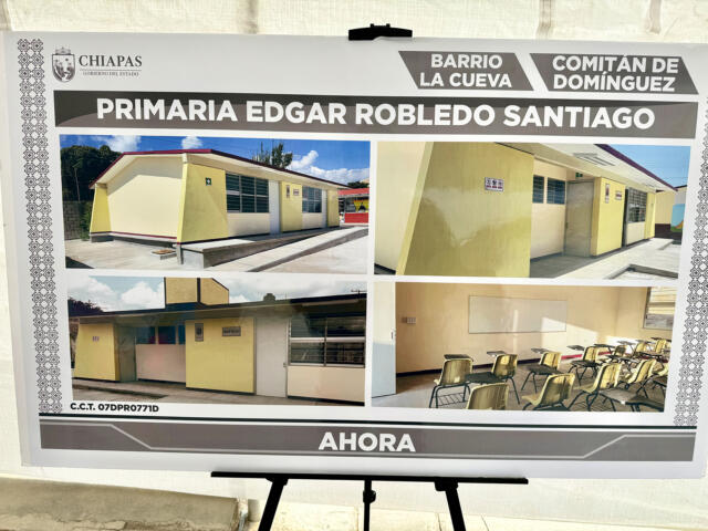 Garantizan espacios dignos a estudiantes de la Primaria “Edgar Robledo Santiago” en Comitán