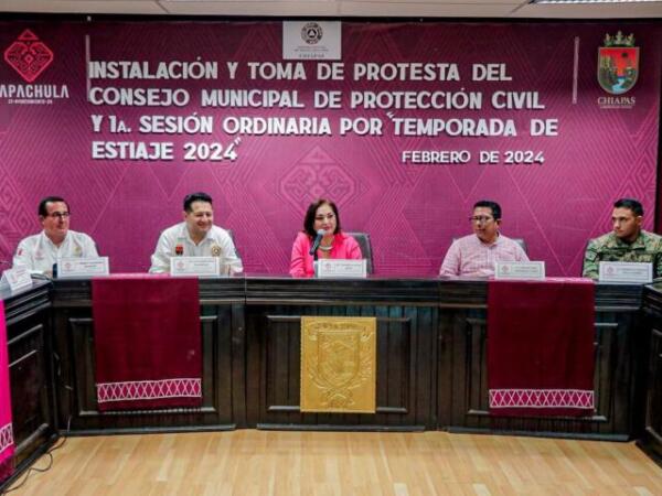 Toman protesta integrantes del Consejo Municipal de Protección Civil de Tapachula