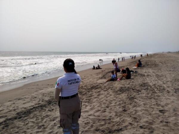 Mantiene Protección Civil recorridos en playas de Tapachula