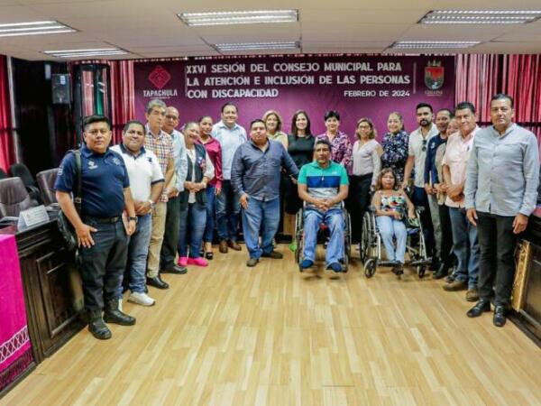 Realizan XXVI Sesión del Consejo Municipal para personas con discapacidad en Tapachula