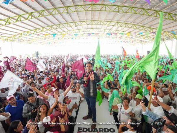 En intensa campaña por Chiapas, Eduardo Ramírez recibe la confianza del pueblo