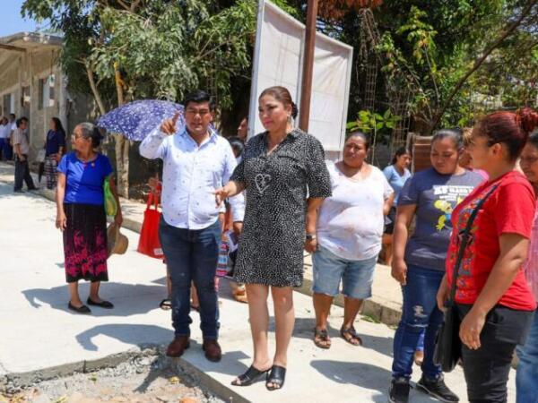 Supervisa Ayuntamiento se Tapachula avance de obra en colonia La Cima