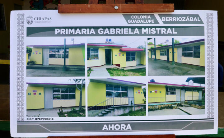 Modernizan infraestructura de la Escuela Primaria Gabriela Mistral, de Berriozábal