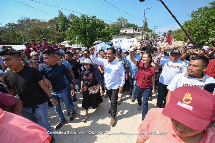 El pueblo de Chiapas respalda a Claudia Sheinbaum y a Eduardo Ramírez