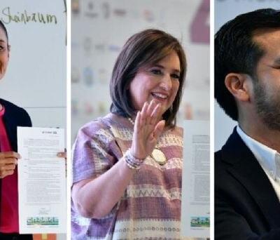 Firman Claudia Sheinbaum, Xóchitl Gálvez y Jorge Álvarez Máynez Pacto por la Primera Infancia