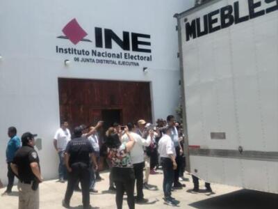 Coadyuva SSyPC con INE en traslado y resguardo de papelería electoral federal en Chiapas