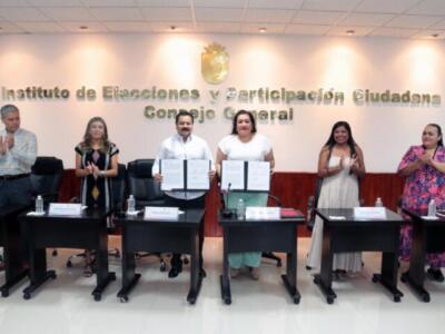 Firman IEPC y CANIRAC, convenio para fomento del voto libre, informado y razonado en la Jornada Electoral