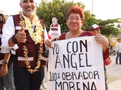 En Real del Bosque, Angel Torres agradeció el respaldo que ha recibido en sus recorridos casa por casa