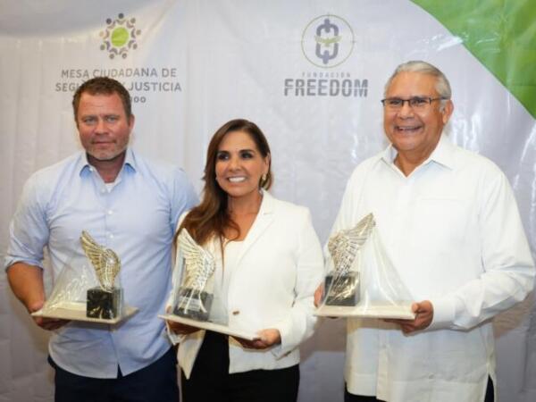 Reconocen a Gobernadora Mara Lezama, Fiscal Raciel López y Tim Ballard por Lucha Contra la Trata de Personas en Quintana Roo
