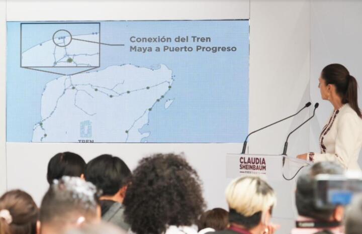 Claudia Sheinbaum anuncia ampliación del Tren Maya y del Tren Interoceánico durante su gobierno