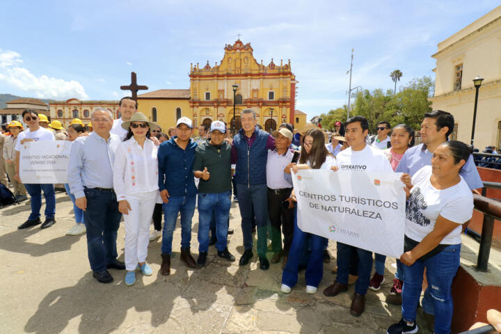 En San Cristóbal, Rutilio Escandón da banderazo de inicio del Operativo Vacacional de Verano 2024