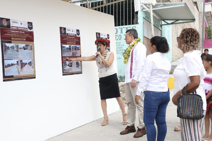 Rutilio Escandón hace justicia social a colonos de La Condesa, en TGZ; inaugura pavimentación de calles