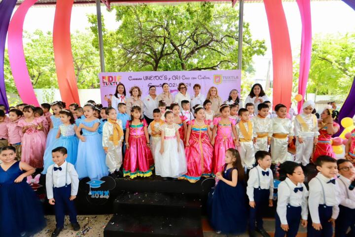 DIF Tuxtla celebra clausura del ciclo escolar 2021-2024 con emotiva despedida