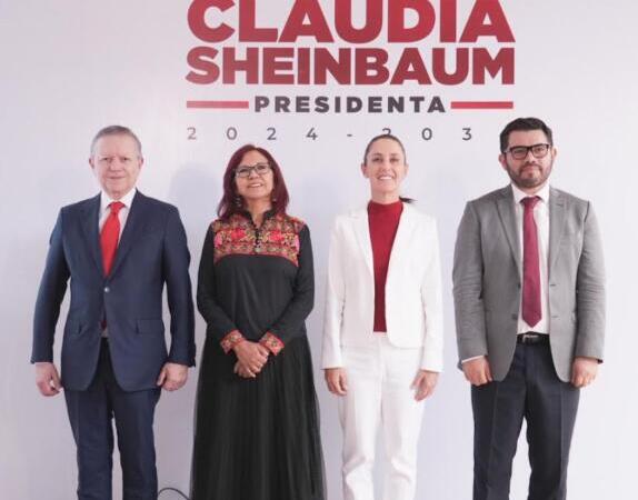 Claudia Sheinbaum presenta a Arturo Zaldívar, Carlos Torres y Leticia Ramírez como integrantes de su gabinete