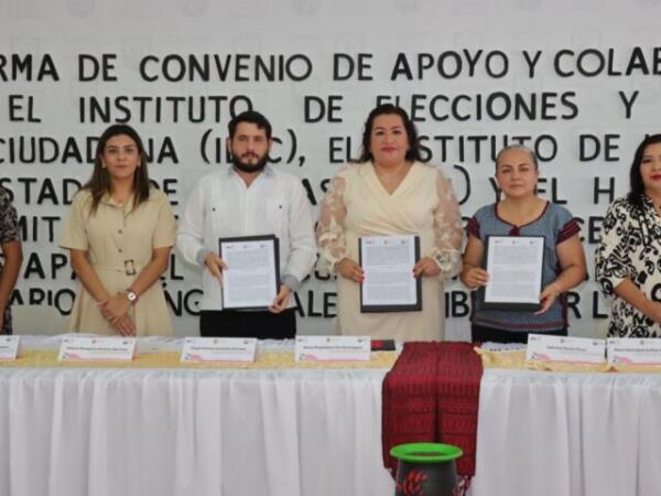 Firman convenio para realizar concurso nacional de oratoria “Dr. Belisario Domínguez Palencia”