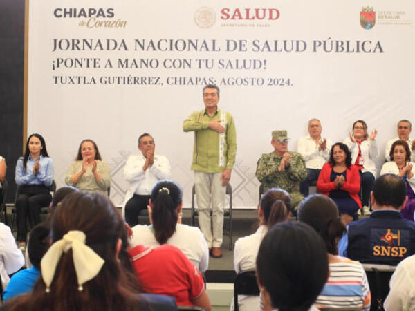 Rutilio Escandón inaugura la Jornada Nacional de Salud Pública 2024 en Chiapas