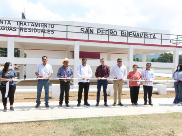 En Villa Corzo, Rutilio Escandón inaugura Planta de Tratamiento de Aguas Residuales de San Pedro Buenavista