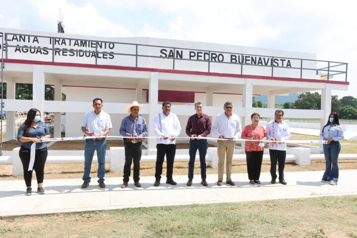 En Villa Corzo, Rutilio Escandón inaugura Planta de Tratamiento de Aguas Residuales de San Pedro Buenavista