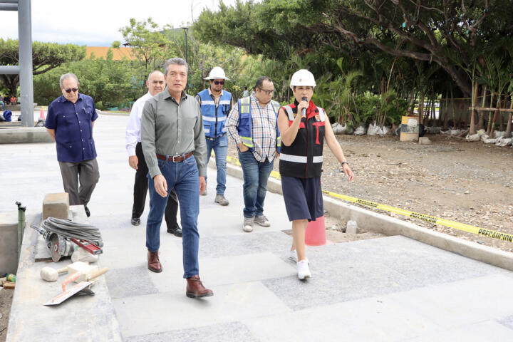 Rutilio Escandón supervisa obra del Parque Morelos Bicentenario; registra avance de aproximadamente 80 %