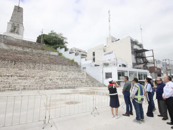 Rutilio Escandón supervisa obra del Parque Morelos Bicentenario; registra avance de aproximadamente 80 %