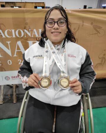 Fabiola Pérez Zenteno logra dos medallas de oro en los Paranacionales Conade 2024