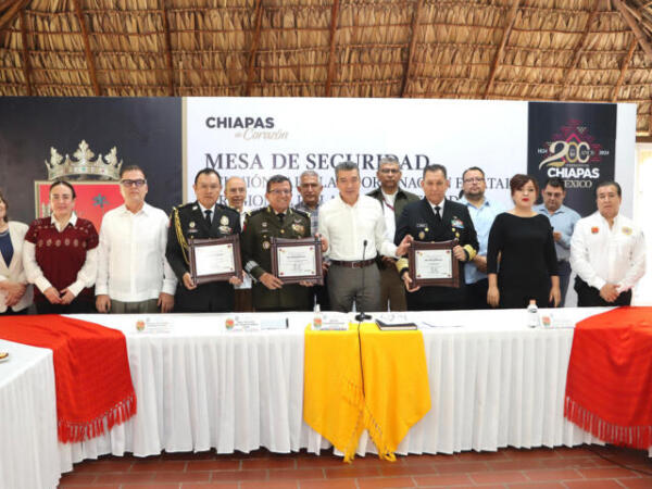 Reconoce Rutilio Escandón colaboración de Sedena, Semar y Guardia Nacional a favor de la seguridad de Chiapas