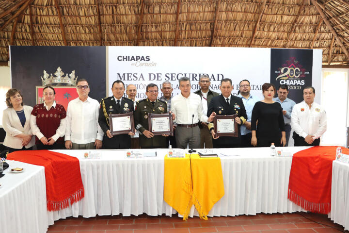 Reconoce Rutilio Escandón colaboración de Sedena, Semar y Guardia Nacional a favor de la seguridad de Chiapas