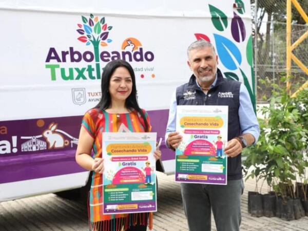 Angel Torres pone en marcha campaña “Arboleando Tuxtla”