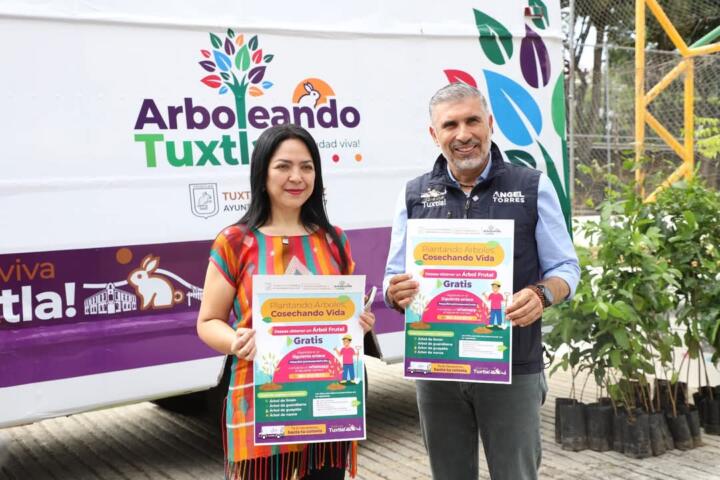 Angel Torres pone en marcha campaña “Arboleando Tuxtla”