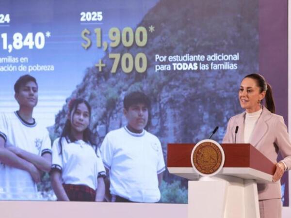 Presidenta Claudia Sheinbaum anuncia la nueva beca universal “Rita Cetina Gutiérrez” para estudiantes de educación básica