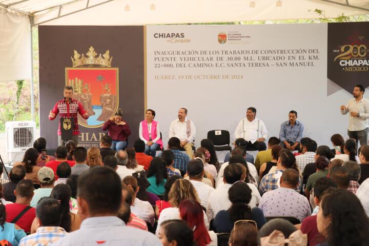 En Juárez, Rutilio Escandón inaugura el puente vehicular del camino Santa Teresa- San Manuel