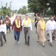 En Las Rosas, Rutilio Escandón inaugura la pavimentación del bulevar con inversión cercana a los 30 mdp