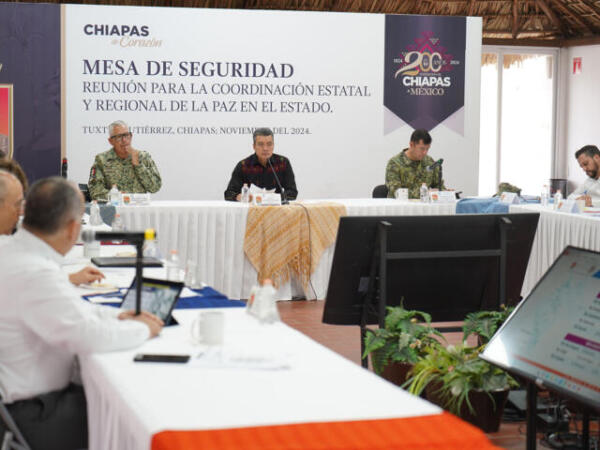 Reconoce Federación al Gobierno de Chiapas por avances en la estrategia de la Mesa de Seguridad